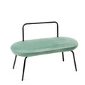 Bancheta Ina, Homla, 95x45x61 cm, catifea, verde