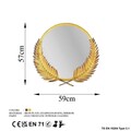 Oglinda decorativa, Palm Mirror L, Metal, Dimensiune: 59 x 57 cm, Auriu