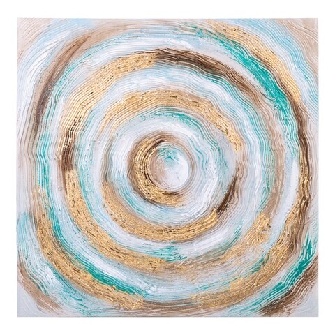 Tablou decorativ, Circles, Creaciones Meng, 80x80 cm, canvas/lemn de brad