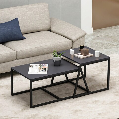 Masuta de cafea, Inarch, Minimal, 75x38x50 cm, Antracit Inarch