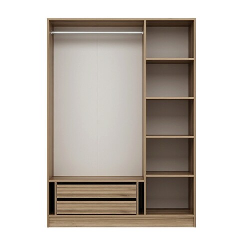 Dulap pentru haine, Minerva, Kale Oak, 135x210x52 cm, PAL, Stejar