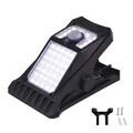 Lampa solara cu clema si senzor Clipia, Beper, IP65, 17.3x9.8x10.2 cm, negru