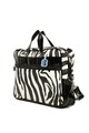 Geanta pentru laptop, Bagmori, 6506 - 75454 - Zebra, piele ecologica, alb/negru