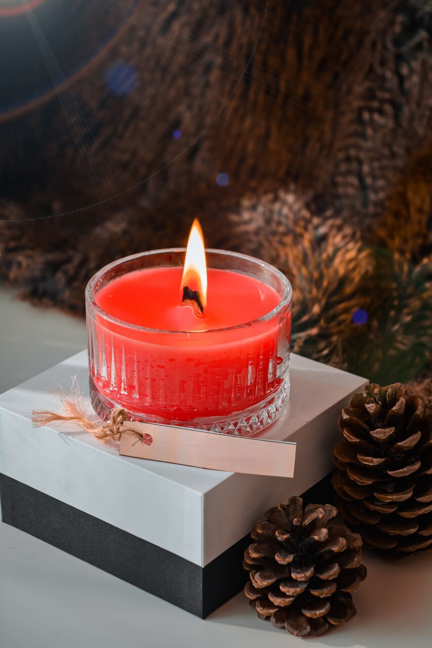 Lumanare, Ers1260, 7x7 cm, Rosu