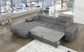 Coltar extensibil stanga 4 locuri ELTAP, Armd-54, Armando, 289x203x85 cm, lemn/poliester, gri deschis/gri
