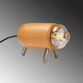 Lampa de masa, Sheen, 521SHN2216, Lemn, Roșu/Lemn