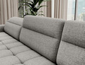 Coltar extensibil stanga 4 locuri ELTAP, LT-04AUB, Berrto, 306x165x100 cm, lemn/poliester, gri deschis