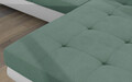 Coltar extensibil dreapta 4 locuri ELTAP, Armd-09, Armando, 289x203x85 cm, lemn/poliester, verde/alb