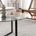 Masuta de cafea Trio Sehpa, Neostill, D75x42 cm, negru/transparent