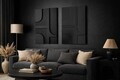 Decoratiune de perete, 3D4068-013, MDF, Plastic (Grosime: 10 mm                       , Negru