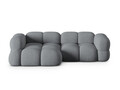 Coltar stanga 3 locuri, Loretto, Cosmopolitan Design, 250x147x68 cm, tesatura structurata, gri
