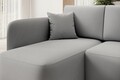 Coltar extensibil stanga 3 locuri ELTAP, Hadson, 206x150x89 cm, lemn/poliester, gri deschis