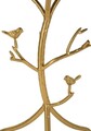 Masuta de cafea Birds Marble, Mauro Ferretti, 38x60 cm, fier/marmura, auriu/alb