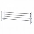 Suport extensibil pentru 10 perechi de pantofi Wenko, 23 x 62 x 35 cm, metal/polipropilena, gri cromat