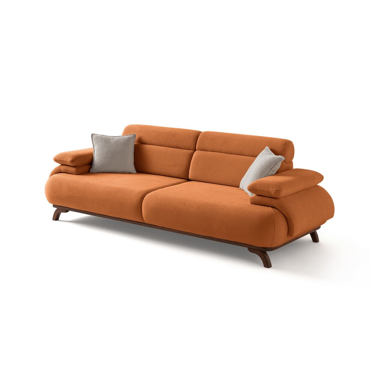 Canapea 3 locuri, Atelier del Sofa, 752EST1154, Lemn de carpen/PAL melaminat, Caramiziu - view 9