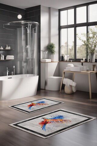 Set covorase de baie, Cartwright, CT-5364, Poliester, Multicolor
