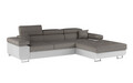 Coltar extensibil dreapta 4 locuri ELTAP, Armd-32, Armando, 289x203x85 cm, lemn/poliester, gri/alb