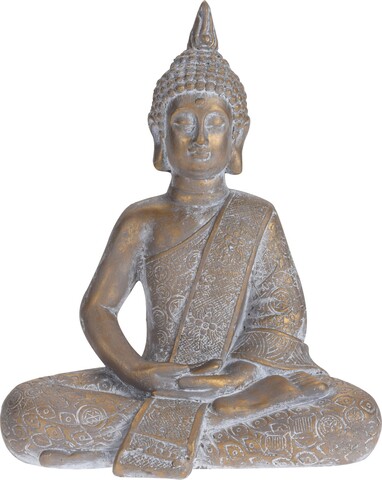 Decoratiune Buddha sitting, 29.5x17x37 cm, oxidat de magneziu Excellent Houseware imagine 2022 by aka-home.ro