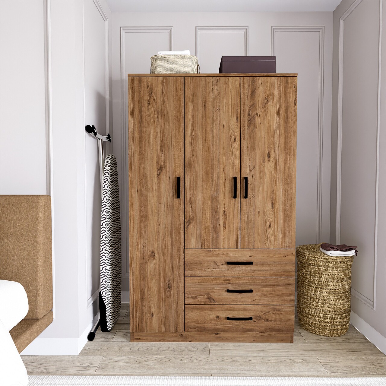 Dulap pentru haine, Miwood, Easy 1600-56, Maro