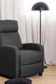 Fotoliu cu recliner Siom, Actona, 67x87x100.5 cm, poliester/polipropilena, antracit