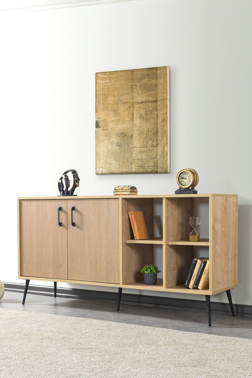 Consola, Hanah Home, Şile 4610, 160x83x44 cm, PAL, Maro — imaginea 3