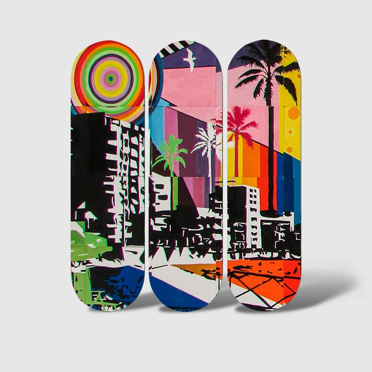 Set 3 tablouri decorative, 3KY3803, Imprimat UV, Multicolor - view 2