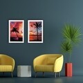 Tablou decorativ Palm Tree, Versa, 40 x 60 cm, sticla/MDF