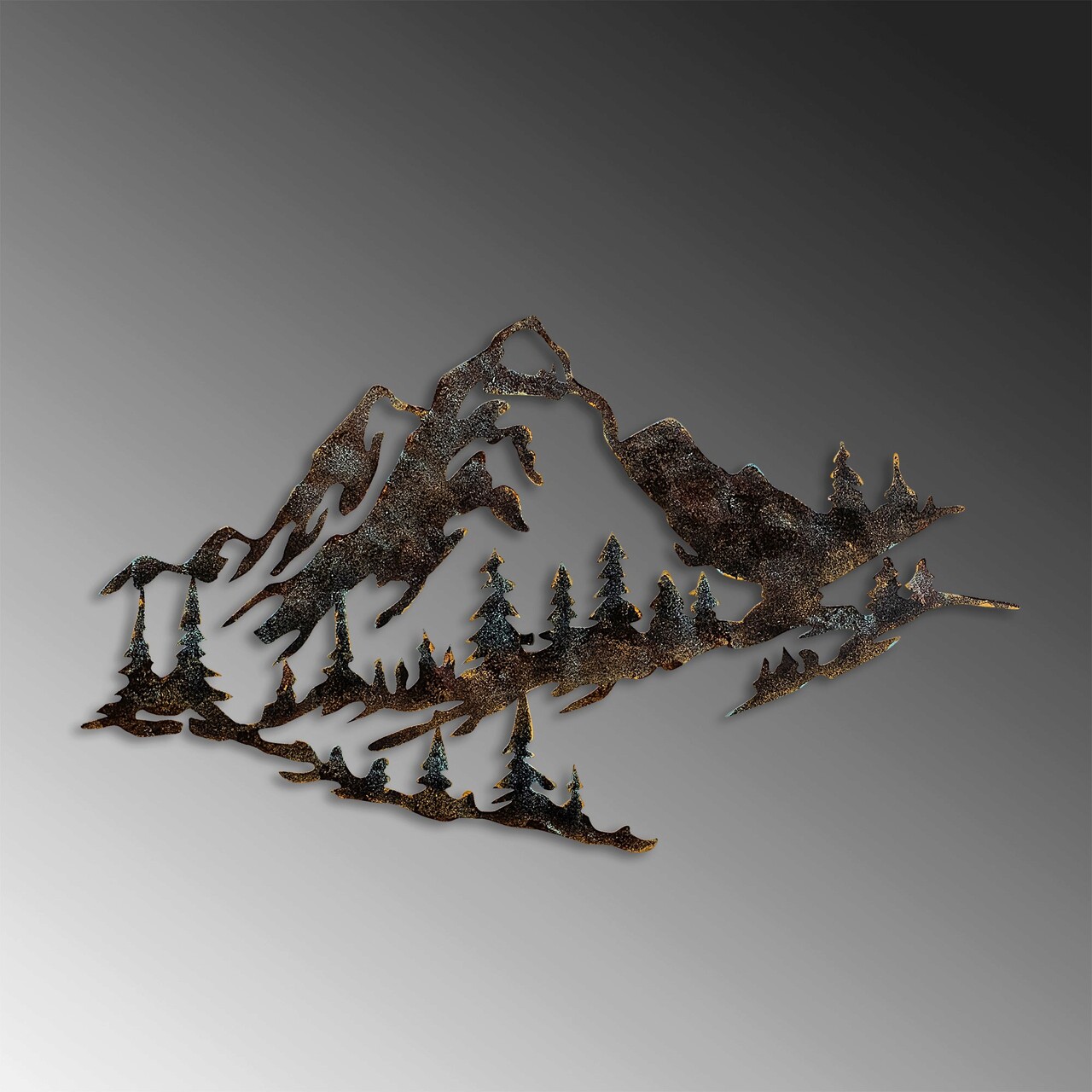 Decoratiune de perete, Mountain, 70 x 40 cm, Multicolor - imagine 4