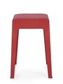 Scaun Bunny, Bizzotto, 33x33x47 cm, piele ecologica/polipropilena, rosu