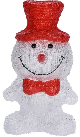 Decoratiune luminoasa Snowman, 24 LED-uri, acrilic, multicolor