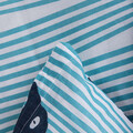 Lenjerie de pat King Size, Sirius, Homla, 3 piese, 200x220 cm, bumbac, albastru/negru
