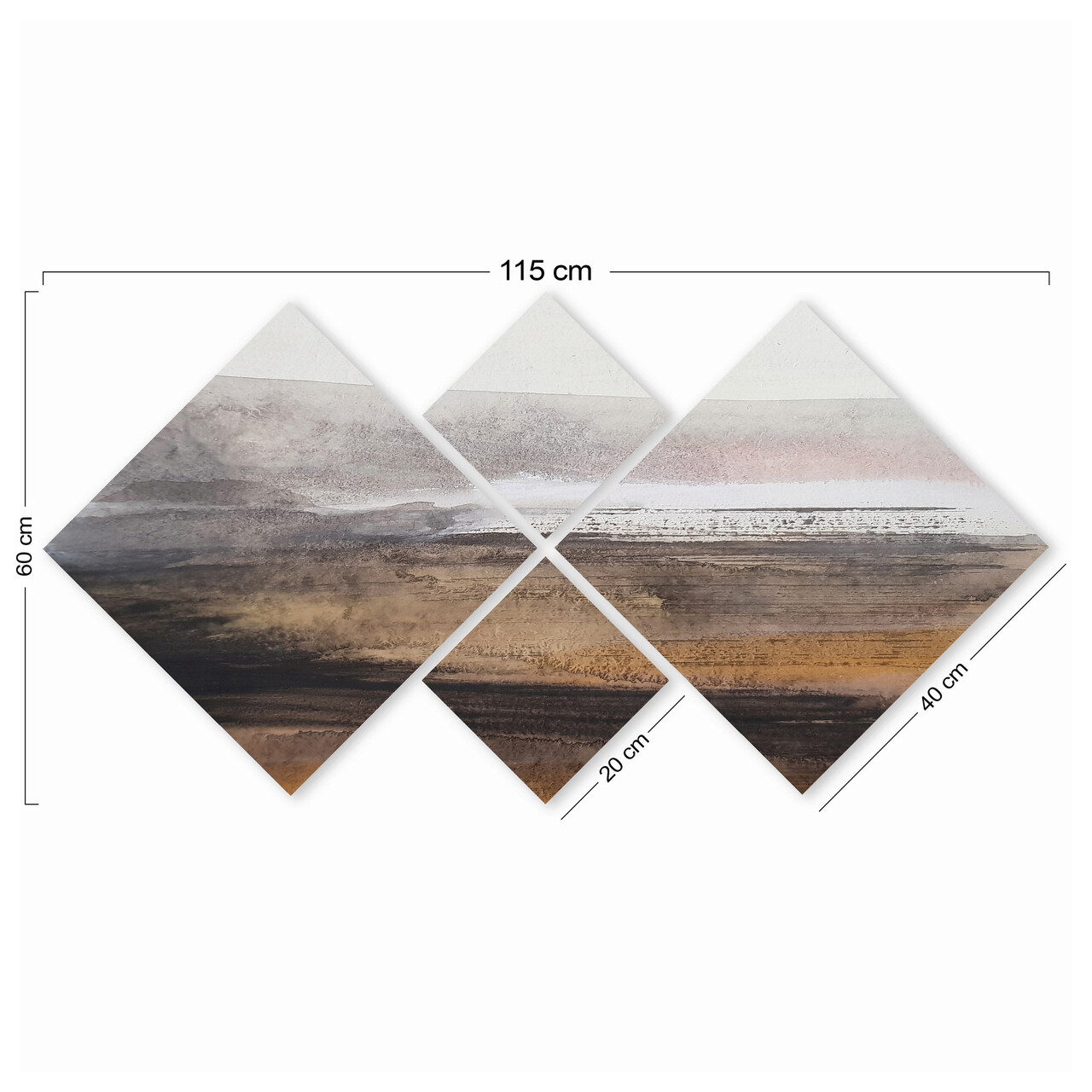 Set 4 tablouri decorative, 4MDF1076601701, MDF, Imprimat UV, Multicolor