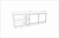 Comoda TV, Retricy, Primrose, 160x35.3x50.8 cm, PAL, Alb / Antracit