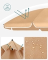 Umbrela pentru terasa, gradina, plaja Songmics, D160 cm, protectie solara UPF 50+, maro