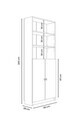 Corp biblioteca, Hanah Home, Bili5 Shelf 2 Lid, 80x200x28 cm, Antracit