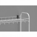 Suport pentru 24 perechi de pantofi cu 8 rafturi Metaltex, 64x23x165 cm, metal/invelis din plastic LDPE, alb
