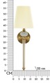 Aplica de perete Warsaw, Mauro Ferretti, 1 x E14, 20W, 17x22x57 cm, fier/sticla, auriu/alb