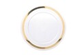 Set 2 suporturi pentru farfurie, Vidivi, Baguette, D.32 cm, sticla, transparent/auriu