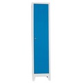 Dulap de depozitare cu incuietoare, Shelvoria, Js1009Ma, 41x185x40 cm, Otel, Gri/Albastru
