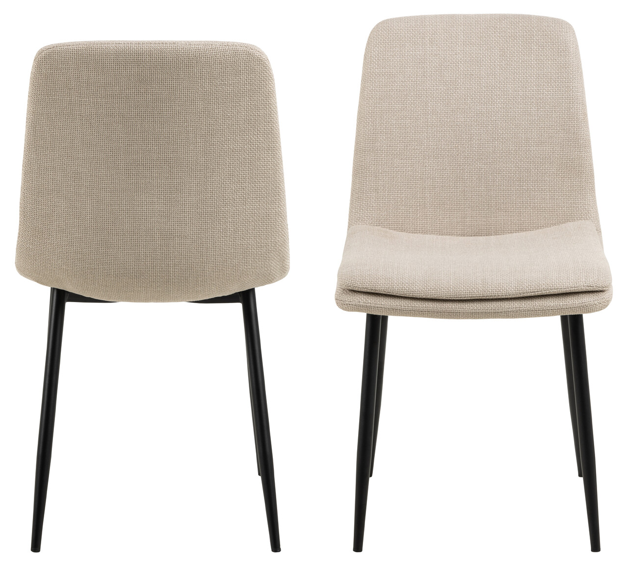 Scaun Becca, Actona, 46x55x85.5 cm, tesatura structurata/otel, bej - view 7