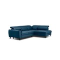 Coltar extensibil dreapta 4 locuri ELTAP, RT-40NU, Noble, 255x201x100 cm, lemn/poliester, albastru inchis