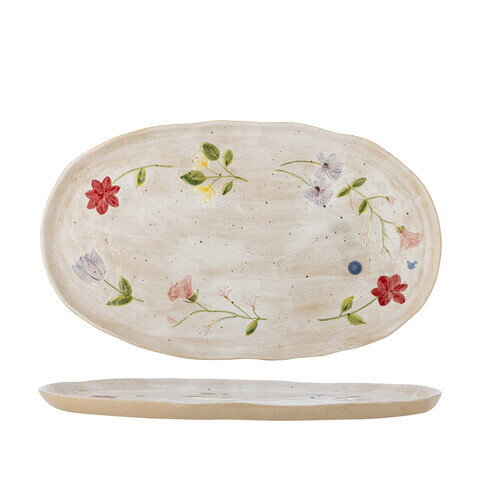Platou pentru servire, Bloomingville, Camilla, 42.5x25x1.5 cm, ceramica, multicolor