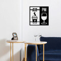 Decoratiune de perete, Selection, metal, 52 x 52 cm, negru
