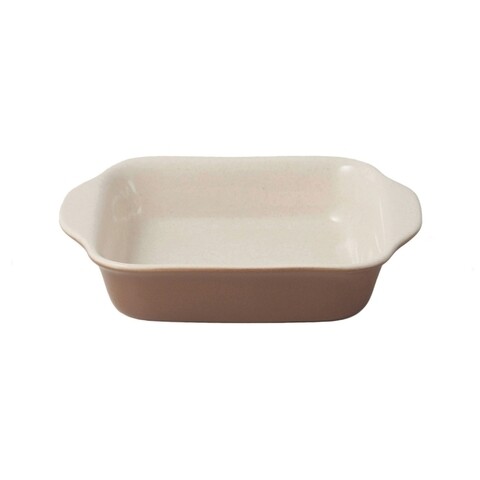 Tava de copt, Wald, Terrine, 24.5 x 19.5 x 5 cm, ceramica, crem/maro