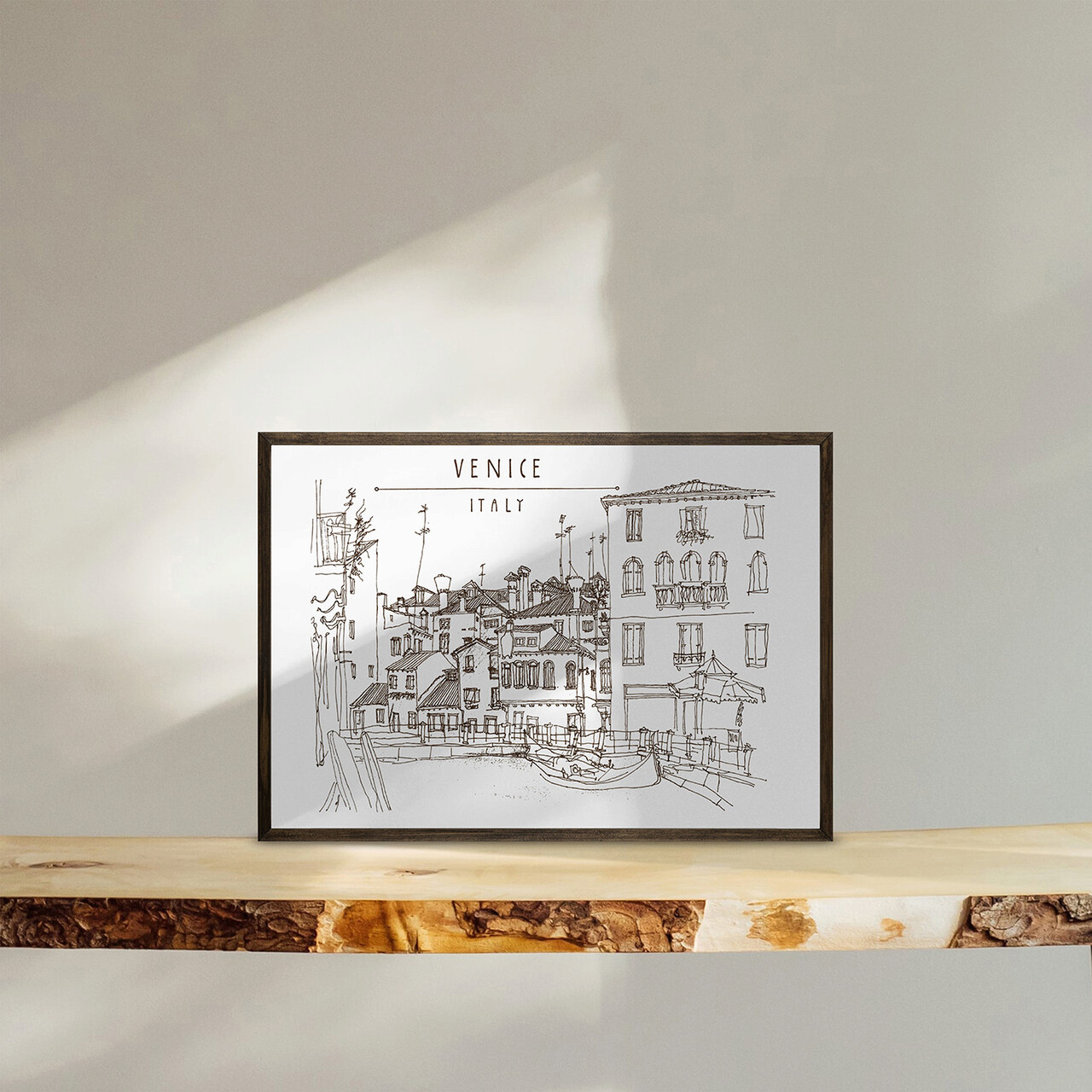 Tablou decorativ TD141 Lemn Desenat manual Natural