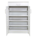 Pantofar cu 2 usi Sante, Pakoworld, 20 perechi pantofi, 80x37x123 cm, MDF/PAL, alb