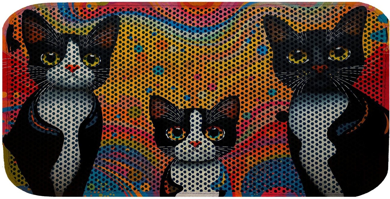 Covoras litiera pentru colectarea granulelor de nisip, Paws &amp; Whiskers, Cat Lıtter Mat 19, Multicolor - view 2