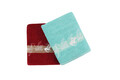 Set prosoape de maini 2 piese, Beverly Hills Polo Club, 409, Bumbac, Albastru Petrol / Roșu Claret