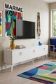 Comoda TV, Hanah Home, Demet, 180x53x30 cm, Alb