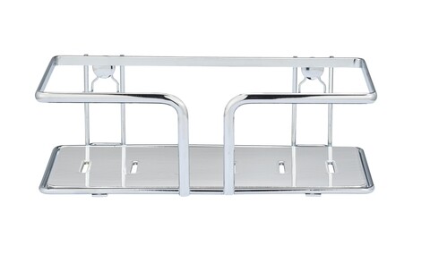 Etajera, wenko, termoli, 25.5 x 8 x 14.5 cm, inox/plastic, argintiu